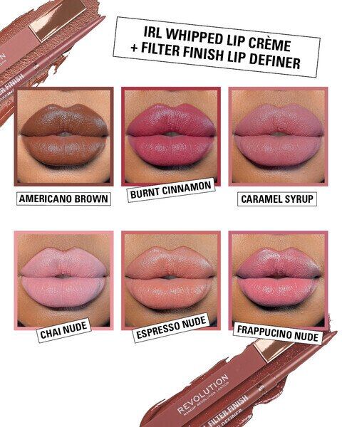Revolution Irl Filter Finish Lip Definer Frappuccino Nude