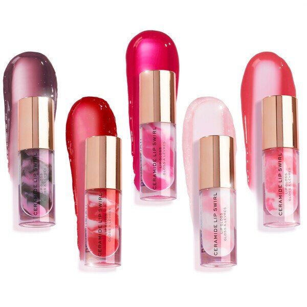 Revolution Lip Swirl Ceramide Gloss Cherry Mauve Bitten Red