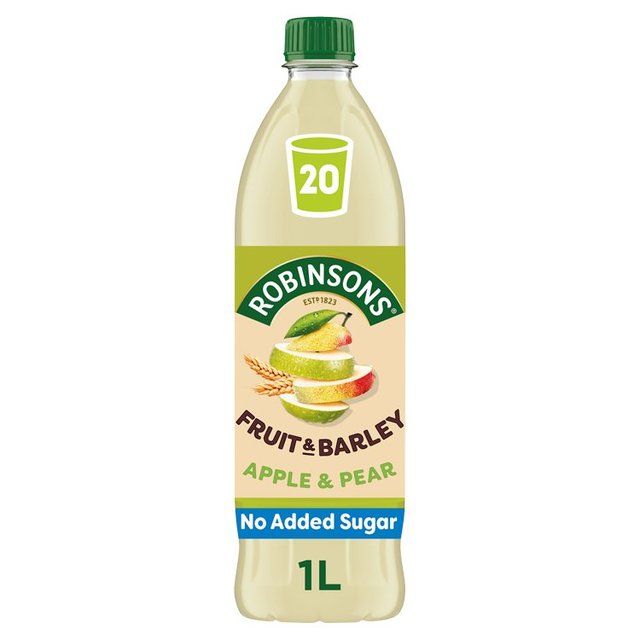 Robinsons Apple &amp;amp; Pear Fruit &amp;amp; Barley No Added Sugar   1L