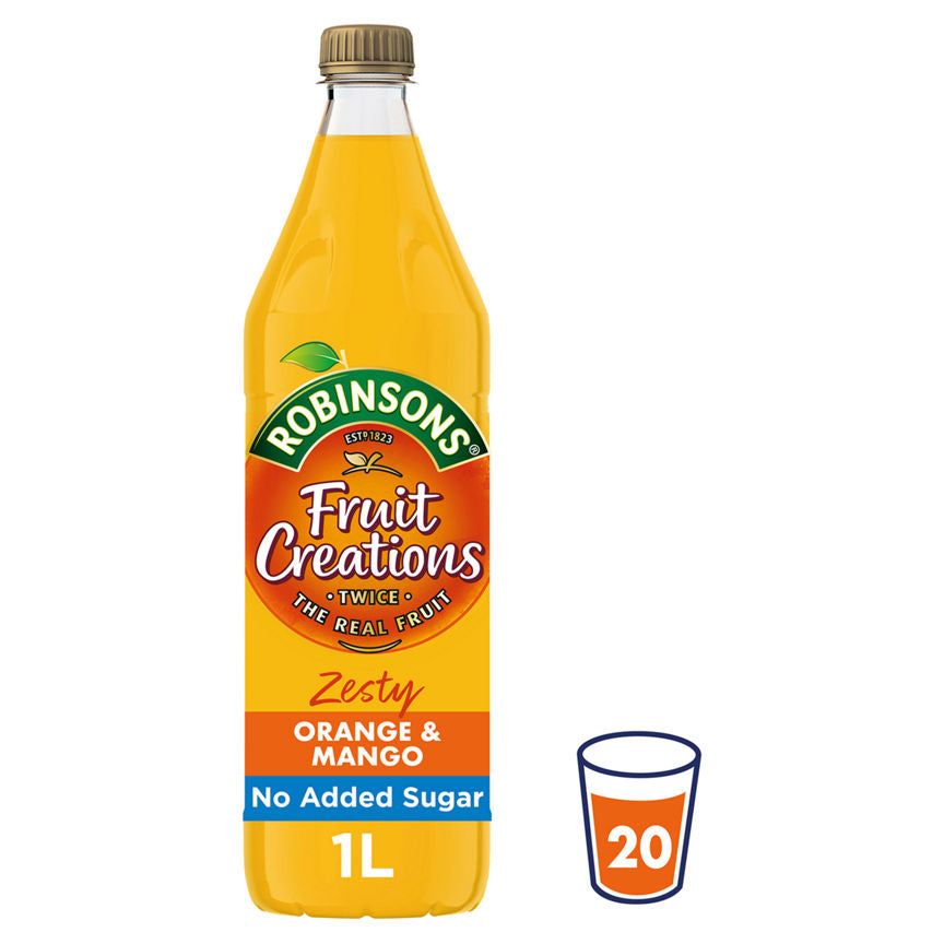Robinsons Fruit Creations Orange &amp;amp; Mango No Added Sugar Squash