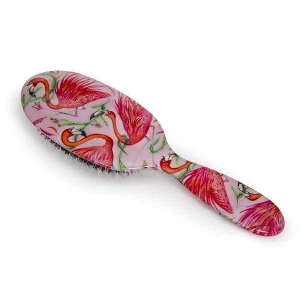 Rock &amp;amp; Ruddle Flamingos Large Pure Bristle Hairbrush