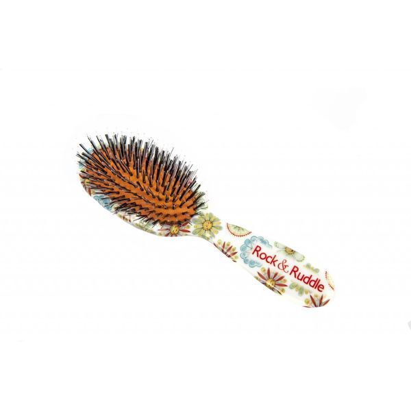 Rock &amp;amp; Ruddle Flower Face Small Synthetic Bristle Hairbrush