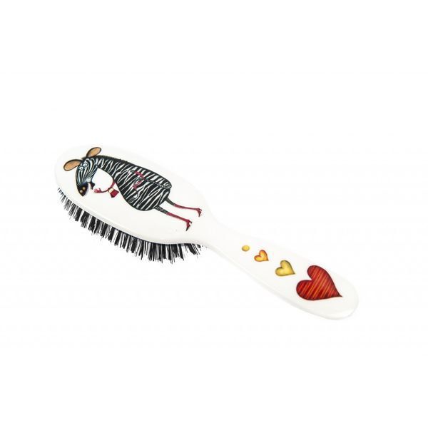 Rock &amp;amp; Ruddle Mrs. Zebra Large Pure Bristle Hairbrush