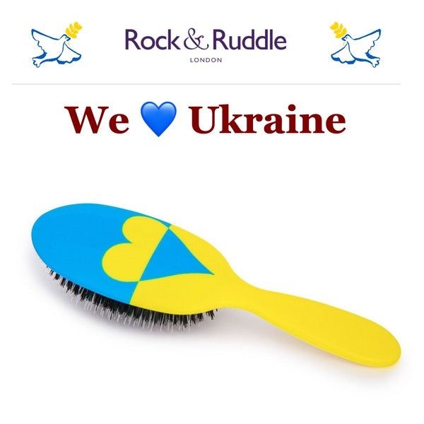 Rock &amp;amp; Ruddle We Love Ukraine Large Pure Bristle Hairbrush