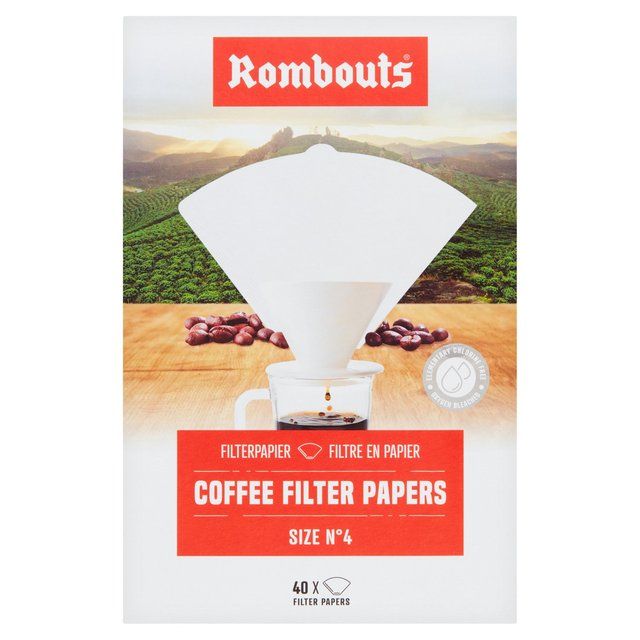 Rombouts Coffee Filter Papers N4   40 per pack