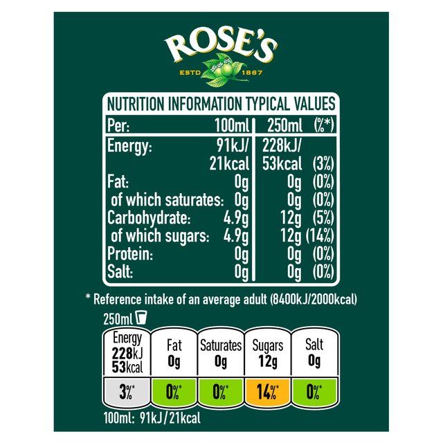 Rose's Lime Juice Cordial   1L