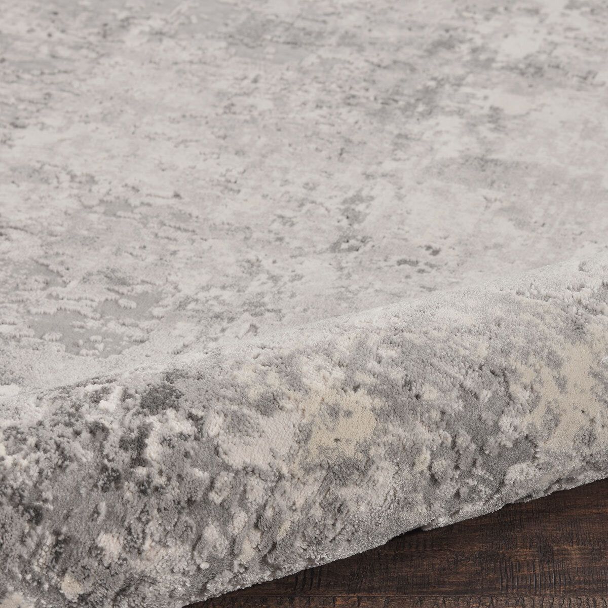 Rustic Textures Mottled Grey Circle Rug, 160 cm