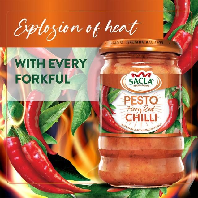 Sacla' Fiery Chilli Pesto   190g