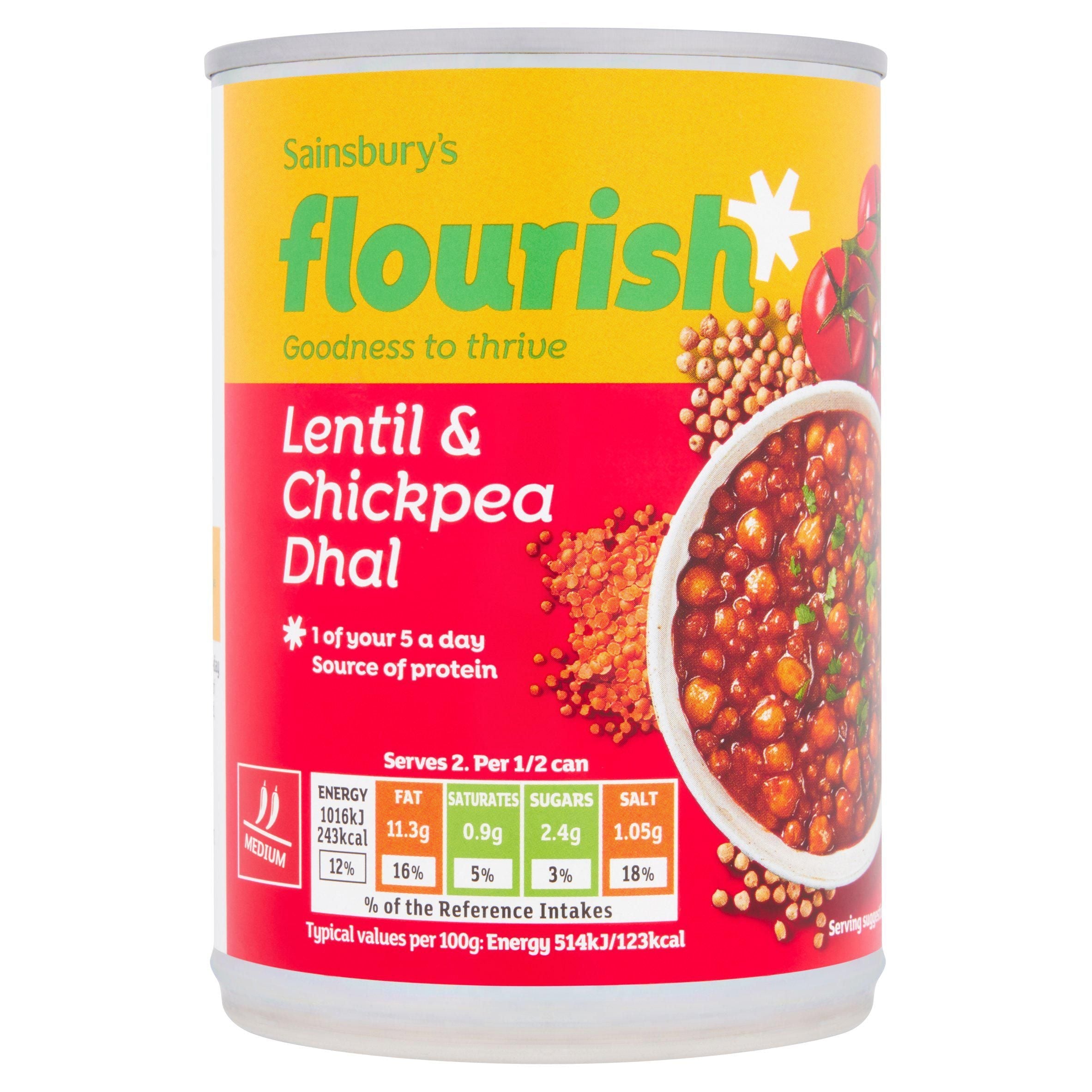 Sainsbury's Flourish Lentil &amp;amp; Chickpea Dhal 395g