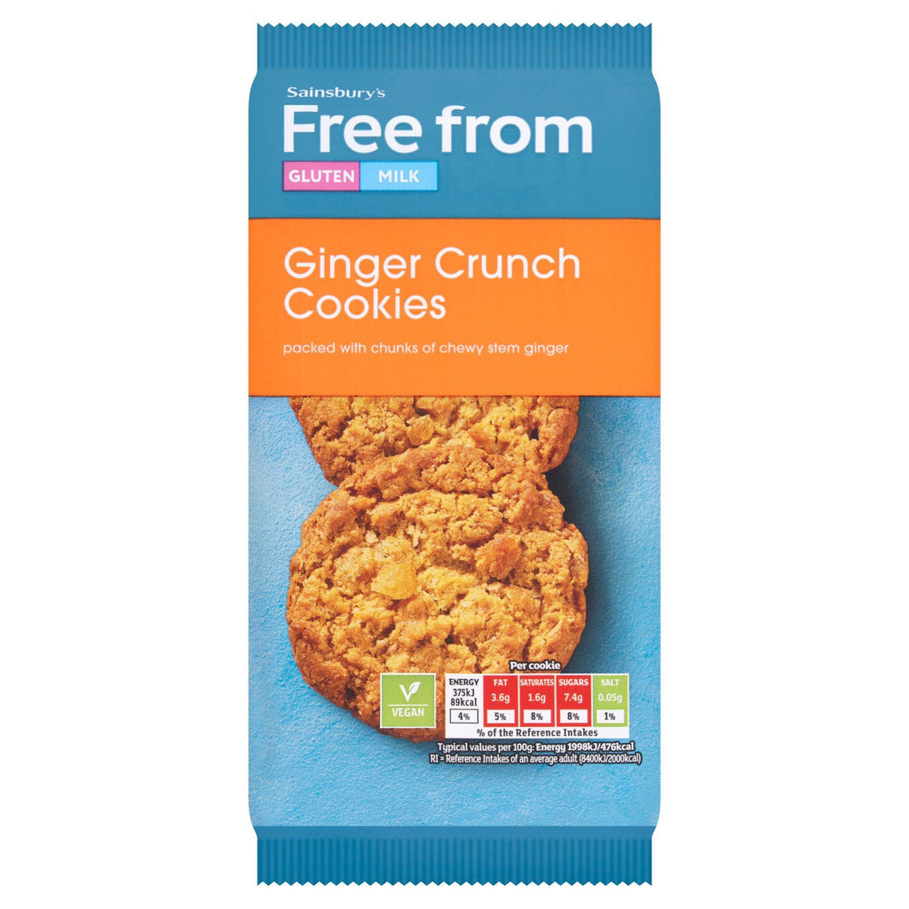 Sainsbury's Free From Ginger Crunch Cookies 150g