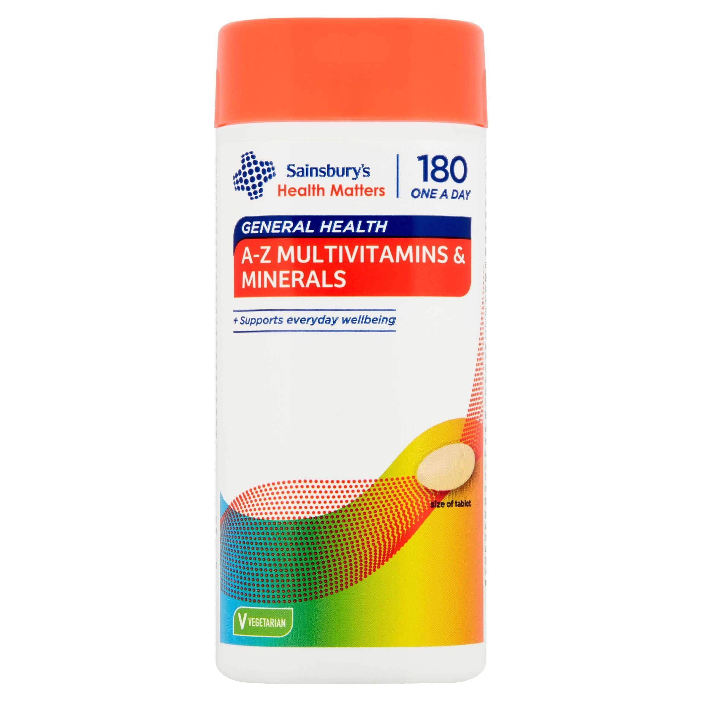 Sainsbury's Health A-Z Multivitamins &amp;amp; Minerals One A Day x180 Tablets