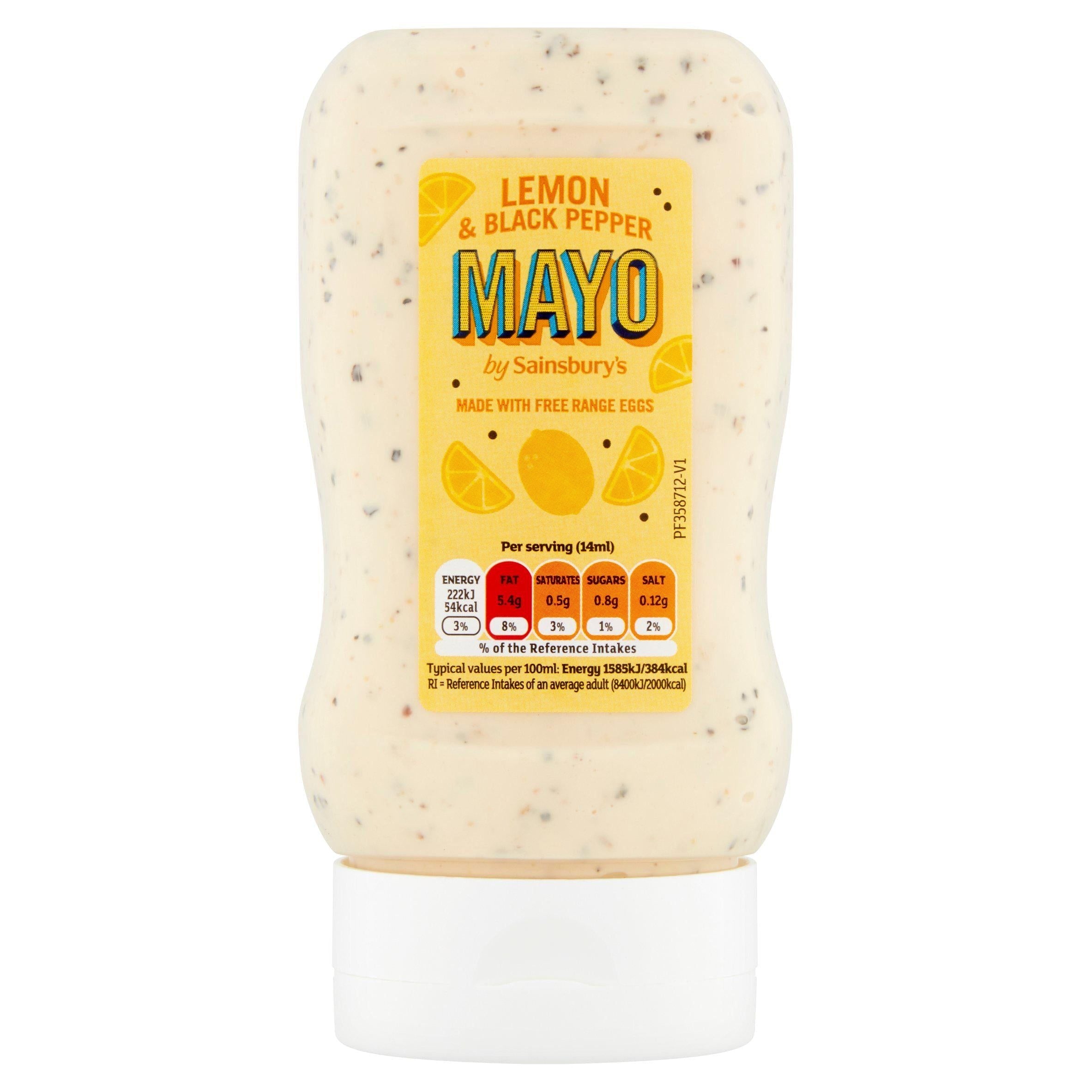 Sainsbury's Lemon &amp;amp; Black Pepper Mayo 280 ml