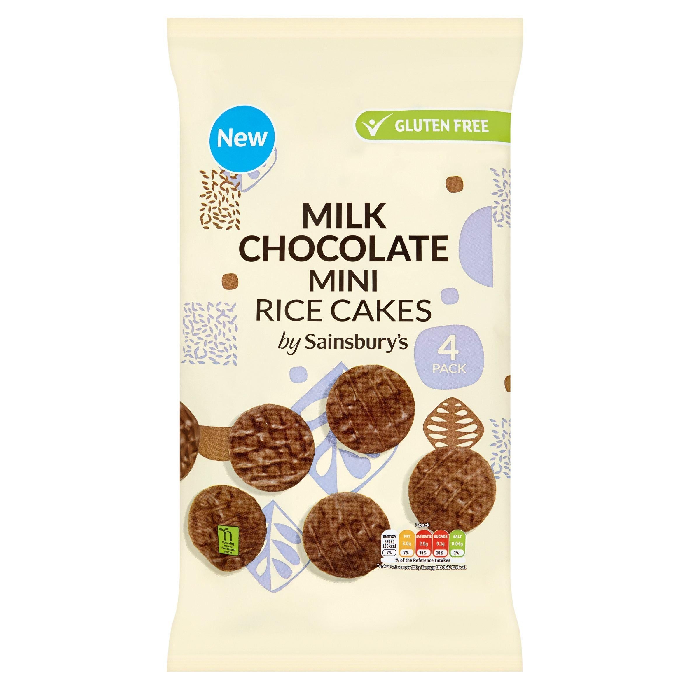 Sainsbury's Milk Chocolate Mini Rice Cakes 4x30g