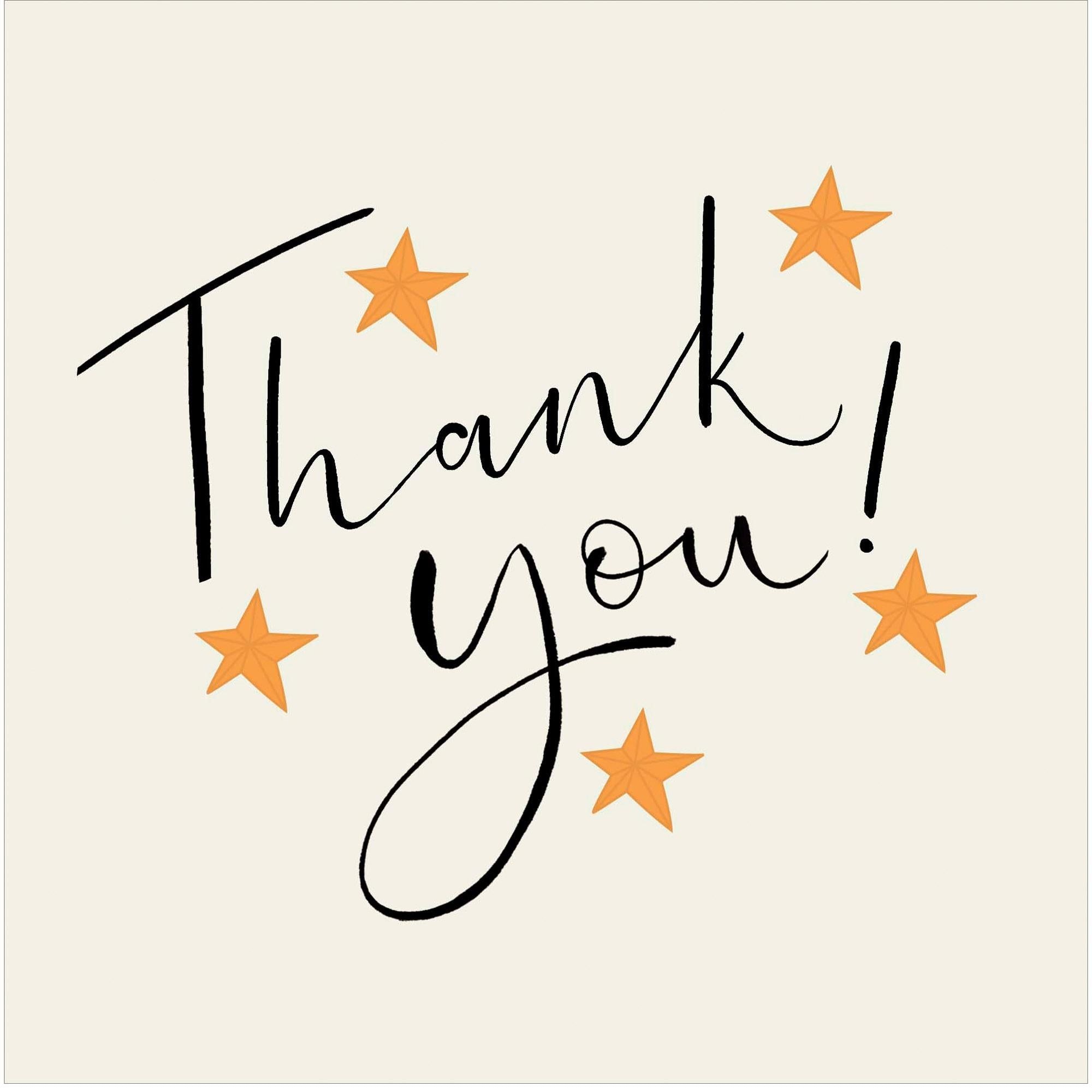 Sainsbury's Thank You Greeting Card, Stars &amp;amp; Lettering
