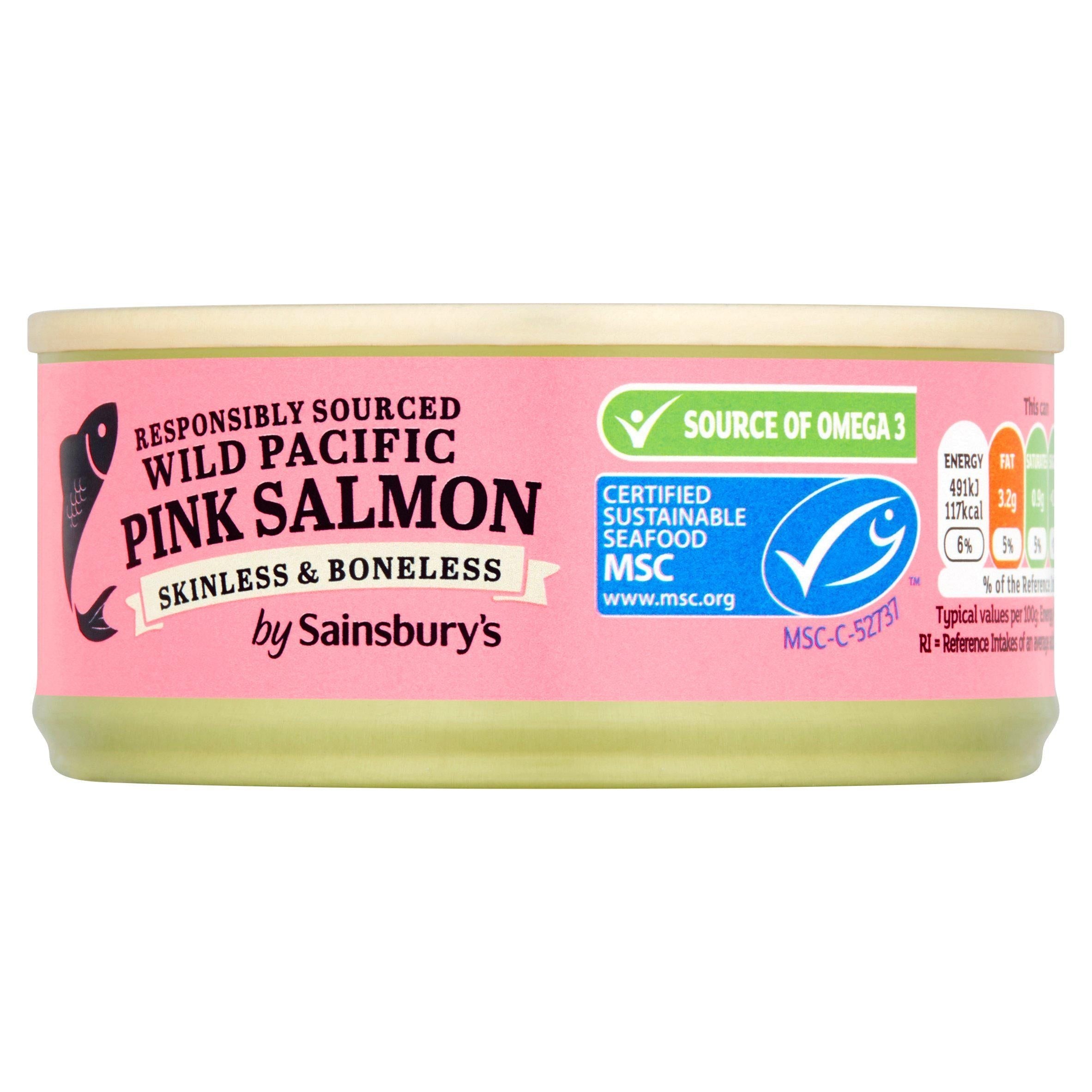 Sainsbury's Wild Pacific Pink Salmon, Skinless &amp;amp; Boneless 105g
