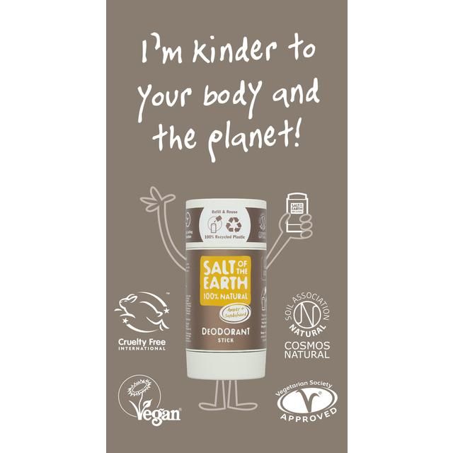 Salt of the Earth Amber &amp;amp; Sandalwood Natural Deodorant Stick   84g