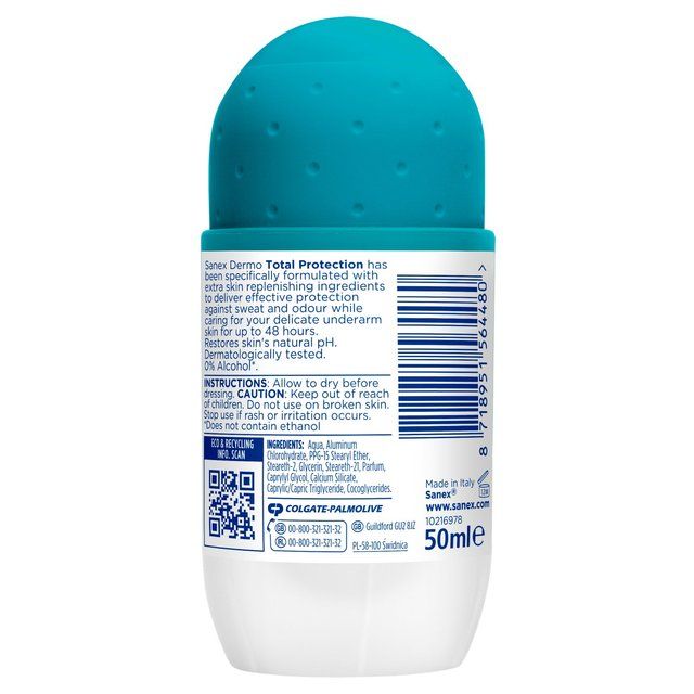 Sanex Dermo Total Protection Roll On Deodorant   50ml