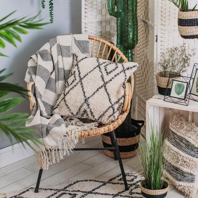Sass &amp;amp; Belle Scandi Boho Stripe Blanket Throw