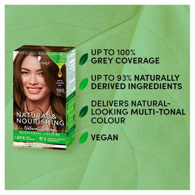Schwarzkopf Natural &amp;amp; Nourishing 560 - Light Brown Permanent Hair Dye   143g