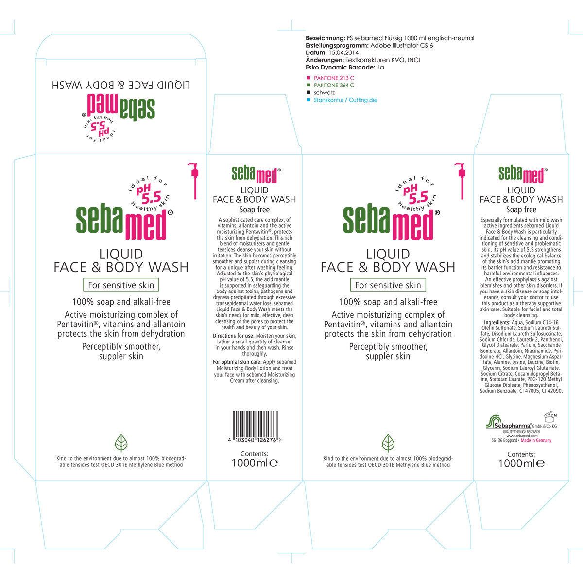 Sebamed Face &amp;amp; Body Wash, 1L