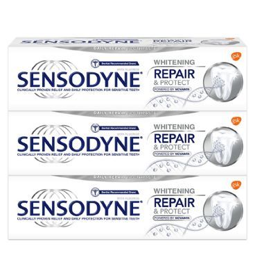 Sensodyne Sensitive Repair &amp;amp; Protect Whitening Toothpaste Bundle
