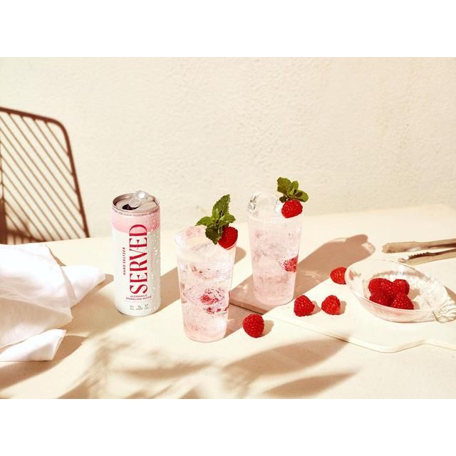 Served Raspberry Hard Seltzer   250ml