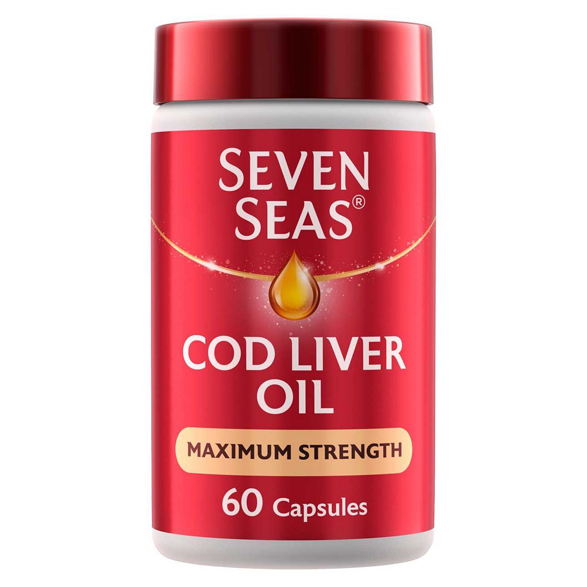 Seven Seas Cod Liver Oil Max Strength Omega-3 Fish Oil &amp;amp; Vitamin D 60 Capsules