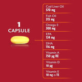 Seven Seas Cod Liver Oil Max Strength Omega-3 &amp;amp; Vitamin D Capsules   60 per pack
