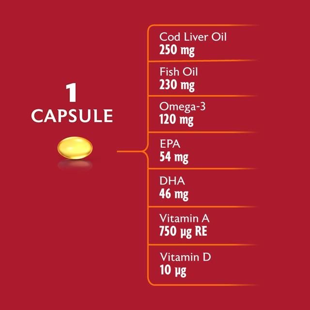 Seven Seas Cod Liver Oil One A Day Omega-3 Fish Oil &amp;amp; Vitamin D Caps   120 per pack