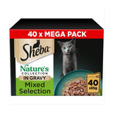 SHEBA Natures Collection Cat Pouches Mixed Selection in Gravy   40 x 85g