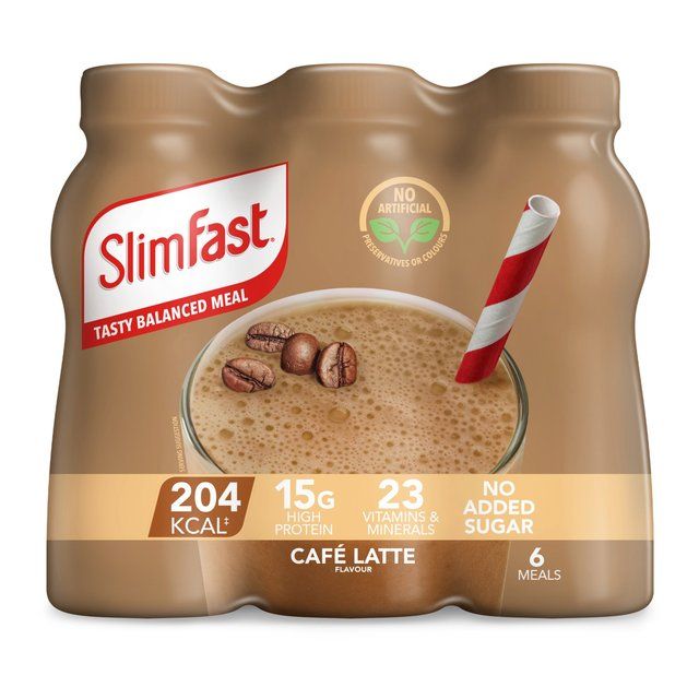 SlimFast Cafe Latte Milkshake Multipack    6 x 325ml