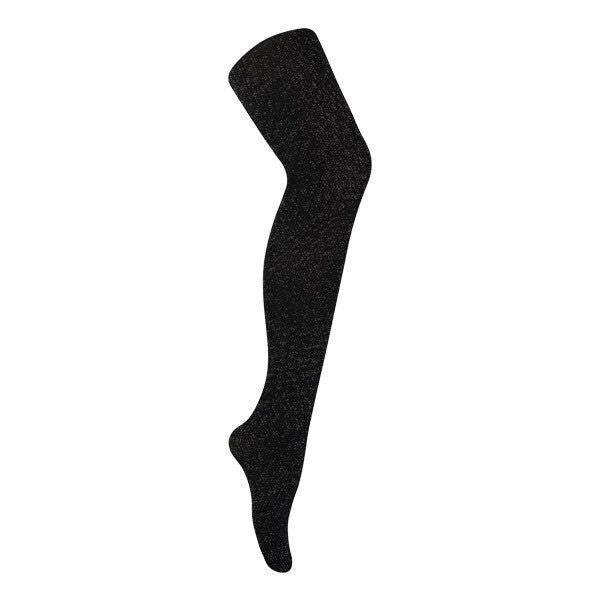 Sock Snob Ladies Glittery Tights | Chevron Pattern 8-14 UK Black &amp;amp; Silver / 1EA