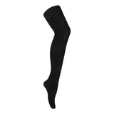 Sock Snob Ladies Glittery Tights | Chevron Pattern 8-14 UK Black &amp;amp; Silver / 1EA