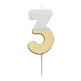 Talking Tables Number 3 Large Gold Candle