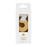 Talking Tables Number 3 Large Gold Candle