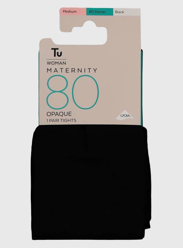 MATERNITY Black Opaque 80 Denier Tights S