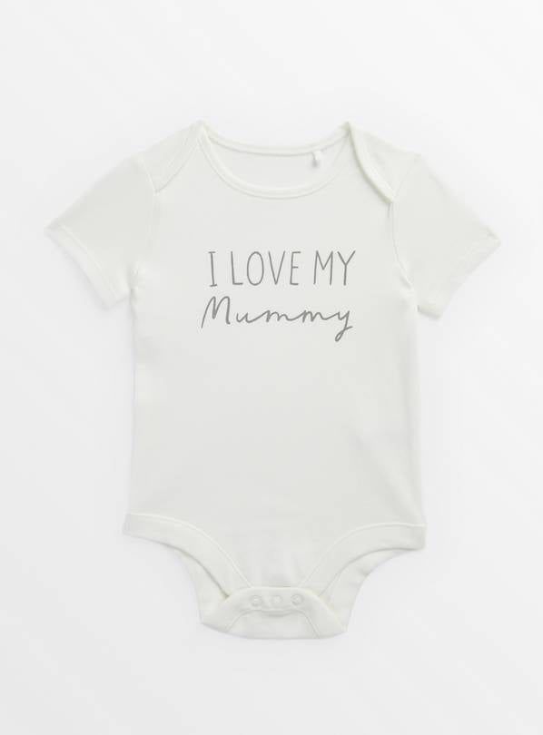 I Love My Mummy White Bodysuit Newborn