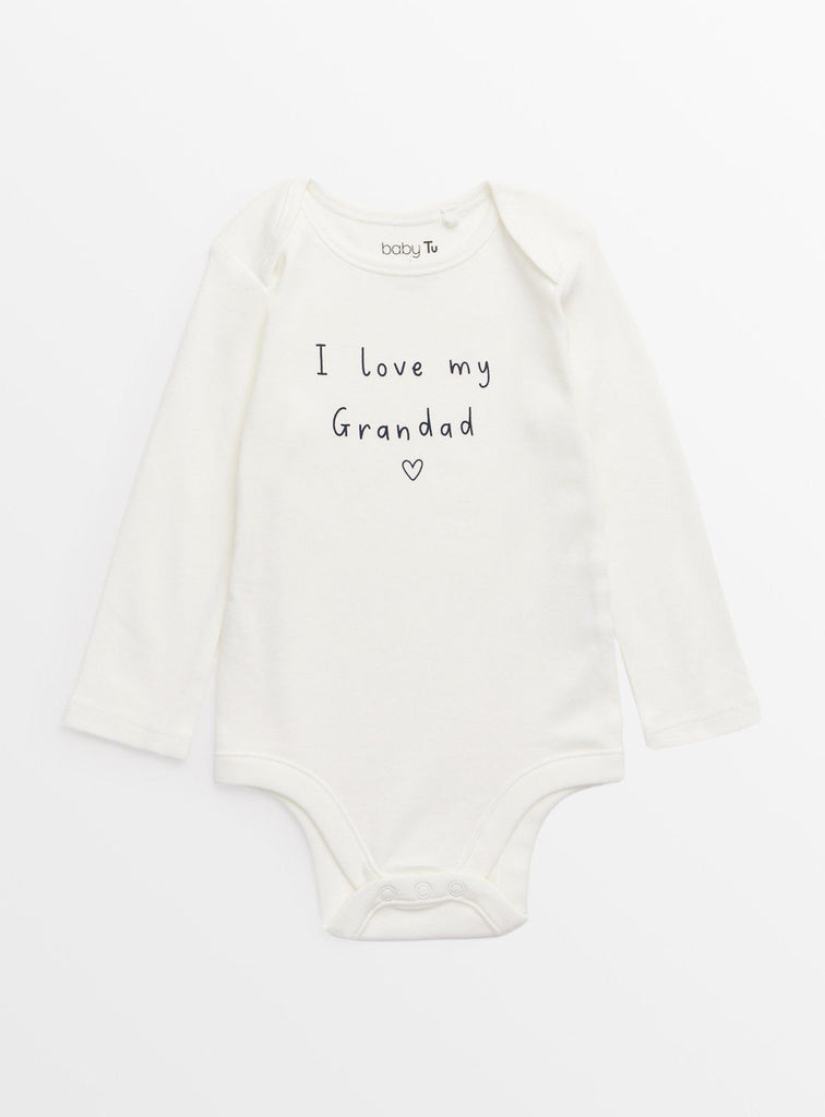 I Love My Grandad Slogan White Bodysuit Newborn