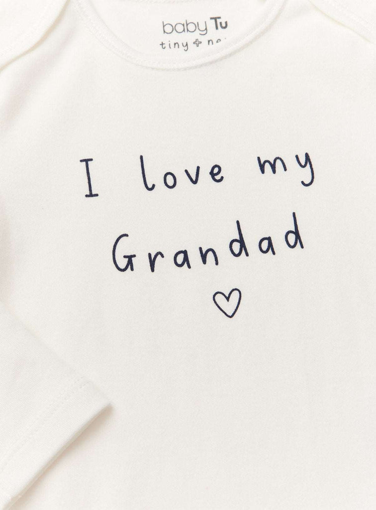 I Love My Grandad Slogan White Bodysuit Newborn