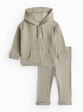 Khaki Knitted Hoodie &amp; Leggings Set 9-12 months