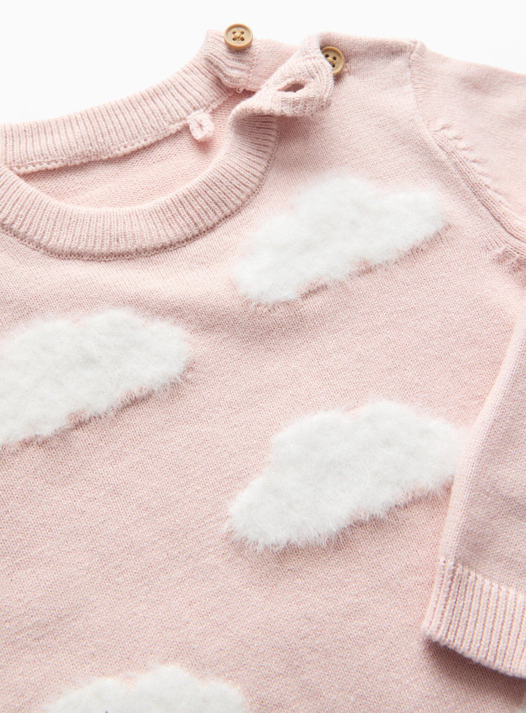 Pink Cloud Knitted Jumper & Leggings Set Up to 3 mths