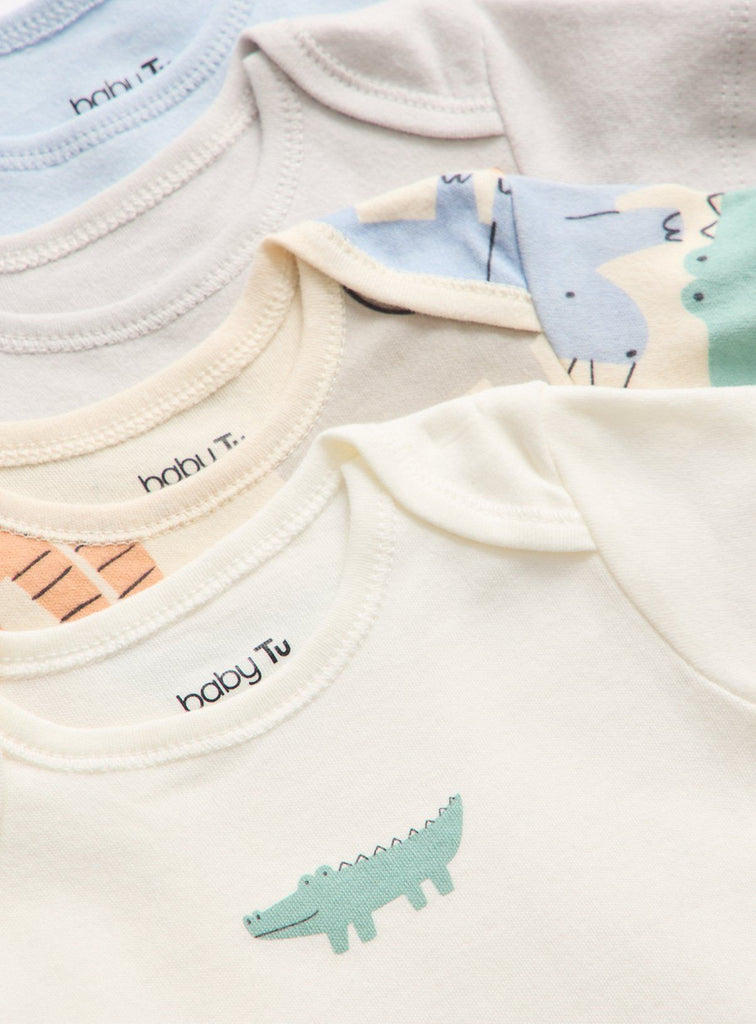 Safari 4 Pack Bodysuits 6-9 months