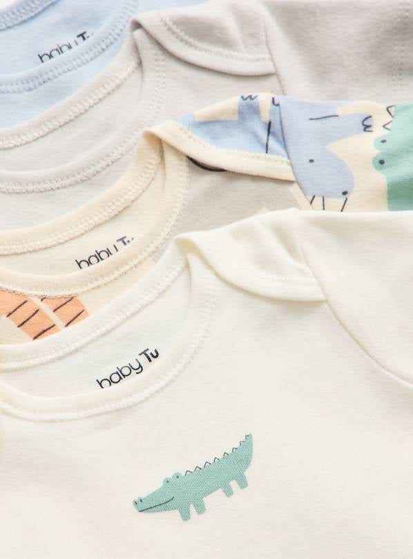 Safari 4 Pack Bodysuits 3-6 months