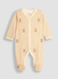 JOJO MAMAN B&Eacute;B&Eacute; Bear Embroidered Sleepsuit 3-6 months