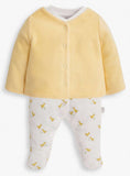 JOJO MAMAN B&Eacute;B&Eacute; 2-Piece Sleepsuit &amp; Velour Jacket Set Newborn