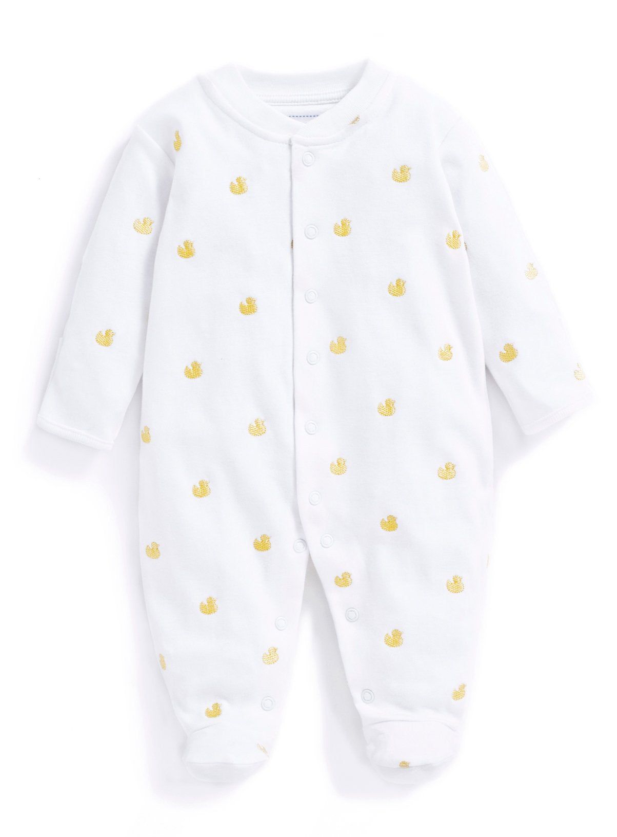 JOJO MAMAN B&Eacute;B&Eacute; Duck Embroidered Sleepsuit 6-9 months