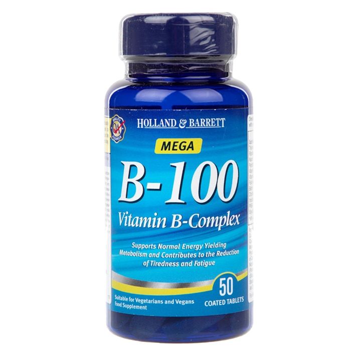 Holland &amp; Barrett Mega B-100 Vitamin B Complex 50 Caplets Default Title