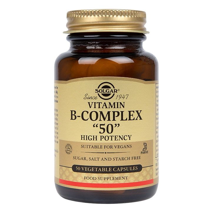 Solgar Vitamin B-Complex "50" High Potency 50 Vegi Capsules