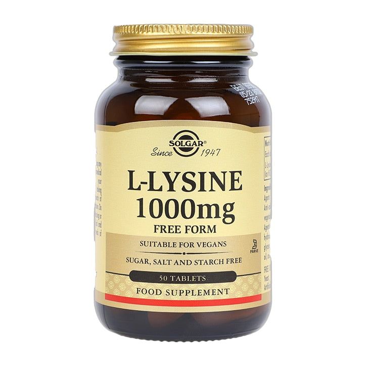 Solgar L-Lysine 1000mg Free Form 50 Tablets Amino Acids Supplements Holland&Barrett Default Title  