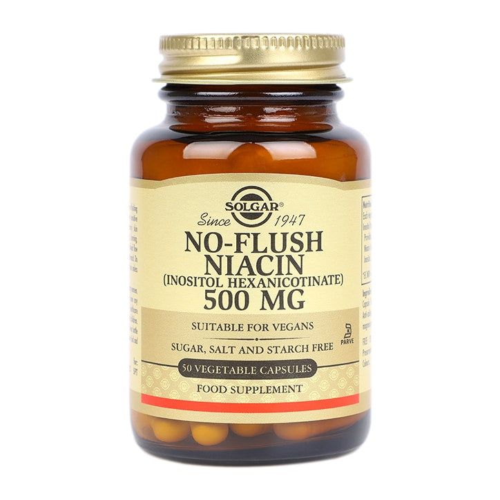 Solgar No-Flush Niacin 500mg 50 Vegi Capsules